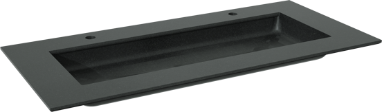 Balmani Tablo Facetta plan simple pour 2 trous de robinet granite doux 120 x 55 cm