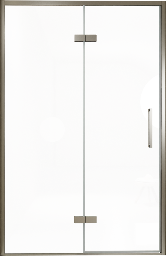 Balmani Senses Design douche draaideur links 140 cm x 210 cm Helder glas, Brushed GunMetal profielen