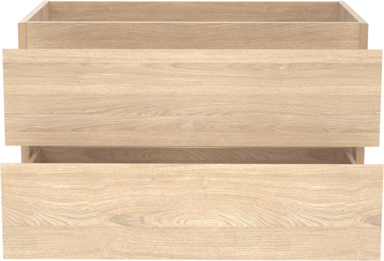 Balmani Mitra meuble sous-lavabo suspendu 90 x 55 cm placage chêne naturel 2 tiroirs