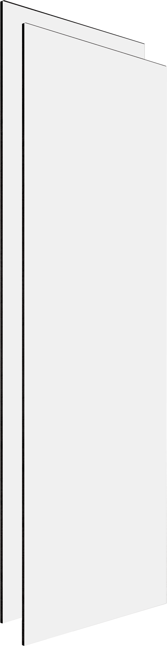 Linie Plato set douchewandpanelen 90 x 90 x 210 cm pvc mat wit