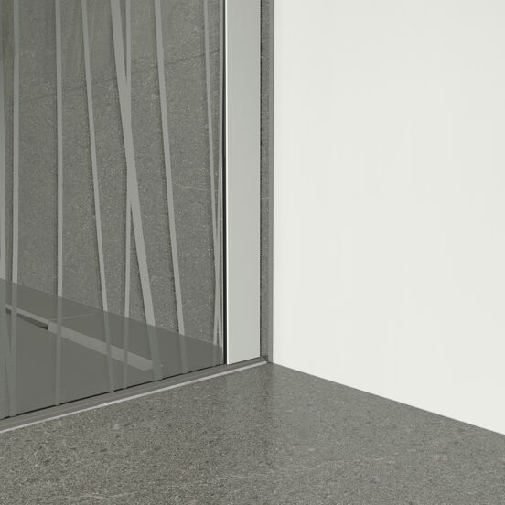 Balmani Modular douche à l'italienne 80 x 200 cm verre mikado profil blanc mat