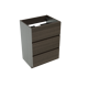 Storke Edge staande wastafelonderkast 60 x 46 cm donkere eiken 3 lades