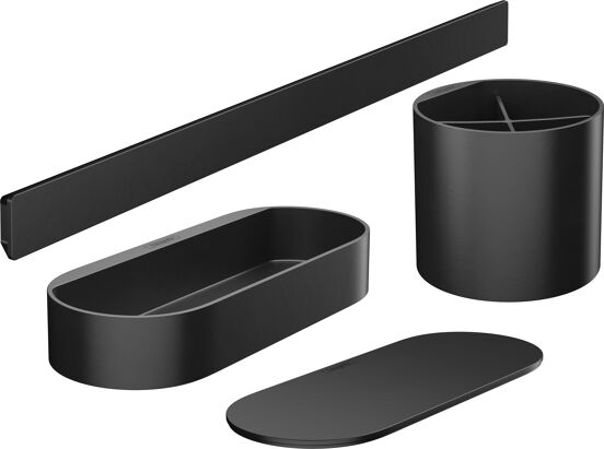 Hansgrohe WallStoris Badezimmer Set schwarz matt