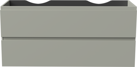 Linie Lado zwevende wastafelonderkast 120 x 46 cm greige 2 lades