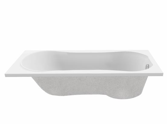 Luca Varess Trasime baignoire encastrable simple 170 x 80 cm acrylique blanc mat