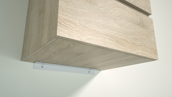 Linie profilé de soutien meuble sous-lavabo aluminium 45 cm