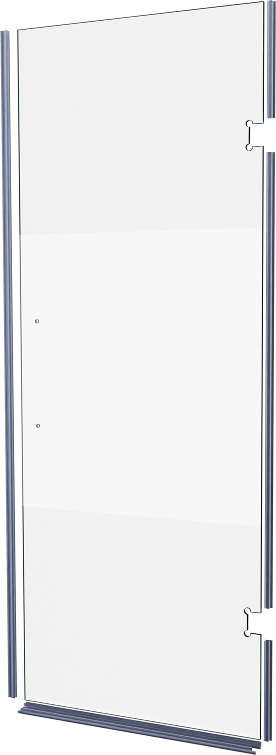 Balmani Modular Glaspaneel en deurdichting voor douchedeur rechts 841mm Helder glas met matte strook