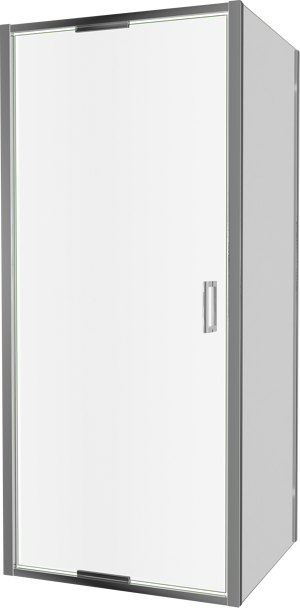 Luca Varess Vidor In douchehoek met draaideur en vaste zijwand 90 x 80 cm helder glas glans chroom profiel