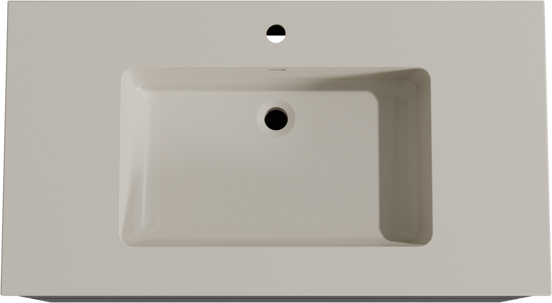 Storke Edge zwevend badkamermeubel 95 x 52 cm mat zwart met Diva enkele wastafel in top solid zijdegrijs