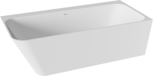 Balmani Zigga 2-Personen-Eckbadewanne: rechts, 180 x 85 cm, Solid Surface, Weiß matt
