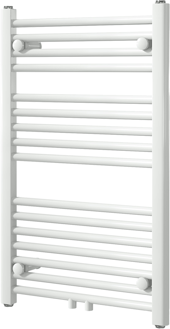Vipera Kanza enkele handdoekradiator 50 x 80 cm centrale verwarming glanzend wit zij- en middenaansluiting 342W