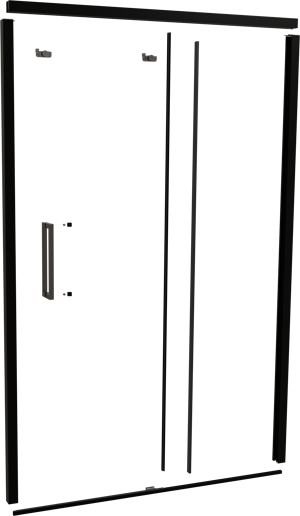 Balmani Senses Design 140 cm Profilset für Schiebetür für Nische Schwarz matt