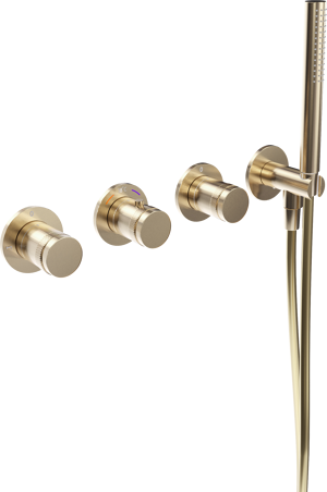 Blaufoss Pavilion thermostat encastrable brushed champagne gold incl élément intégré