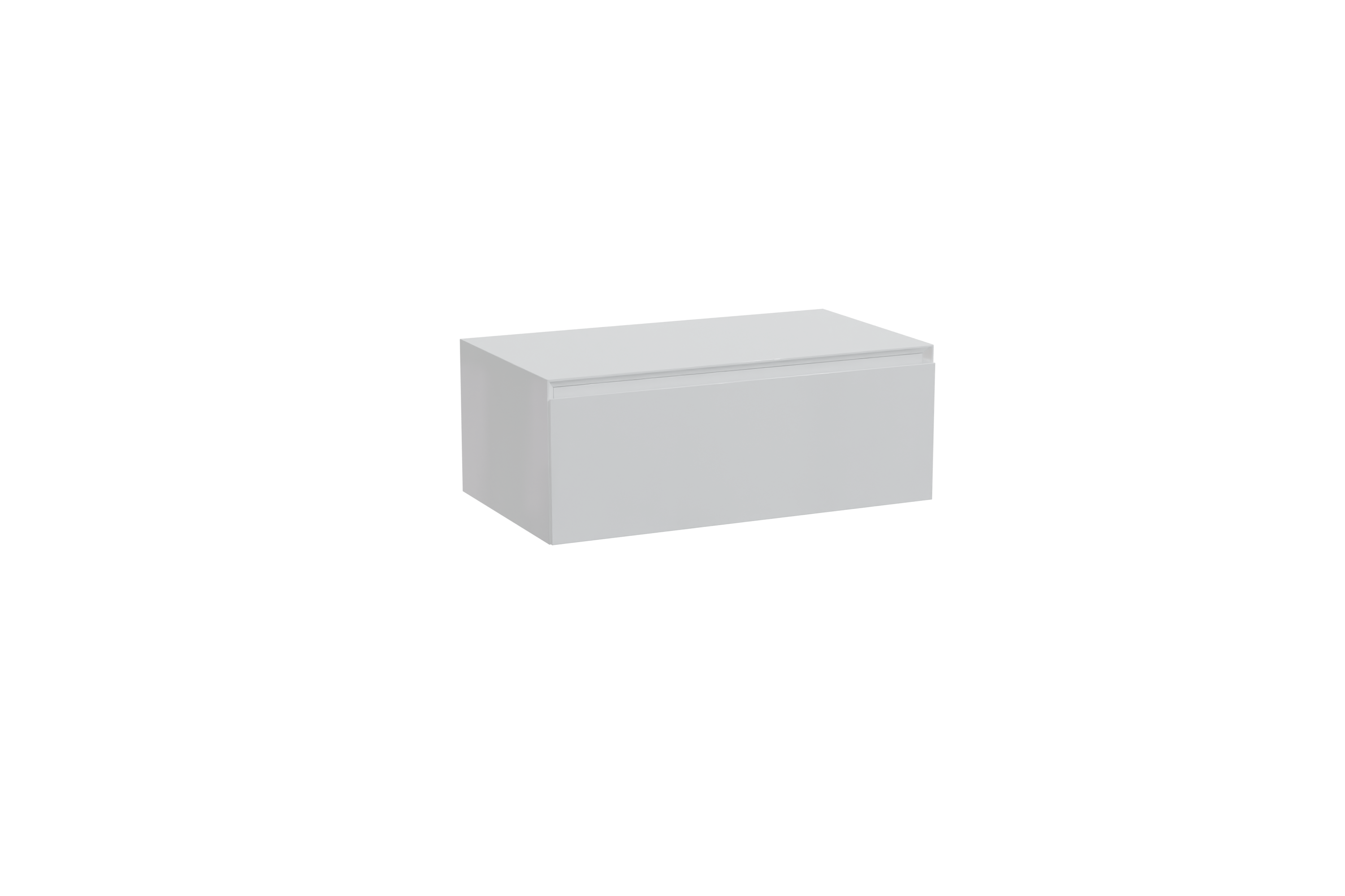 Storke Edge Modulo zwevende wastafelonderkast 85 x 48 cm hoogglans wit 1 lade