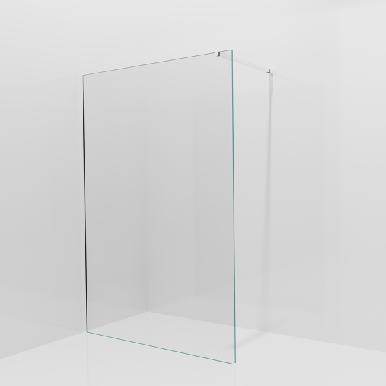 Balmani Modular Walk-In Dusche: 140 x 200 cm, Extra Klarglas, inklusive Coating, Profil Chrom glänzend