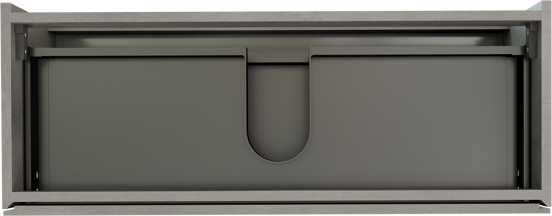 Storke Edge meuble sous-lavabo suspendu 100 x 40 cm béton gris foncé 2 tiroirs
