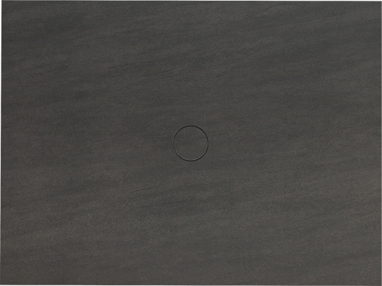 Balmani Studio Duschwanne: 120 x 90 cm, Keramik, Basalt Black