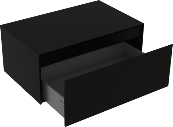 Storke Edge Modulo meuble sous-vasque suspendu 75 x 48 cm noir mat 1 tiroir
