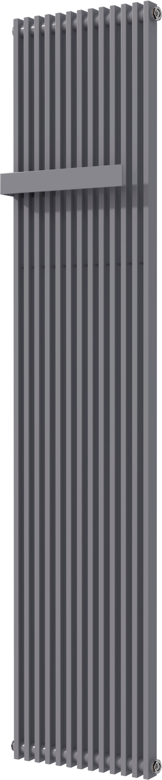 Vipera Corrason einzelner Badheizkörper, 40 x 180 cm, Zentralheizung, grau anthrazit, Seitenanschluss, 1.339W