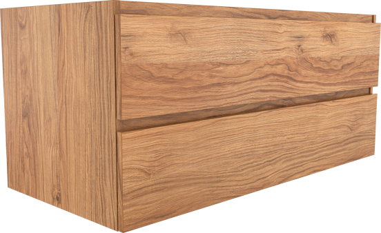 Balmani Lucida zwevende wastafelonderkast 120 x 55 cm teakhout 2 lades