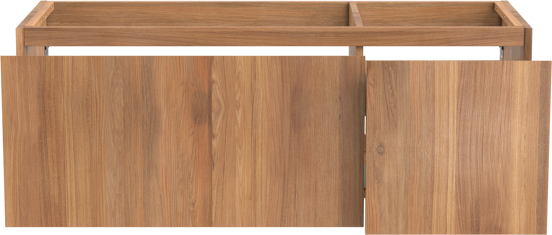 Balmani Idra meuble sous-vasque suspendu 135 x 55 cm asymétrique à gauche teck 4 tiroirs