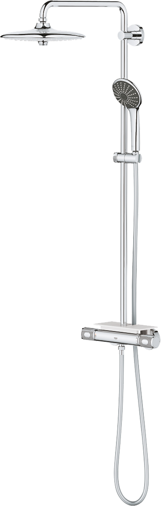 Grohe Vitalio Joy opbouw regendoucheset thermostatische kraan glanzend chroom