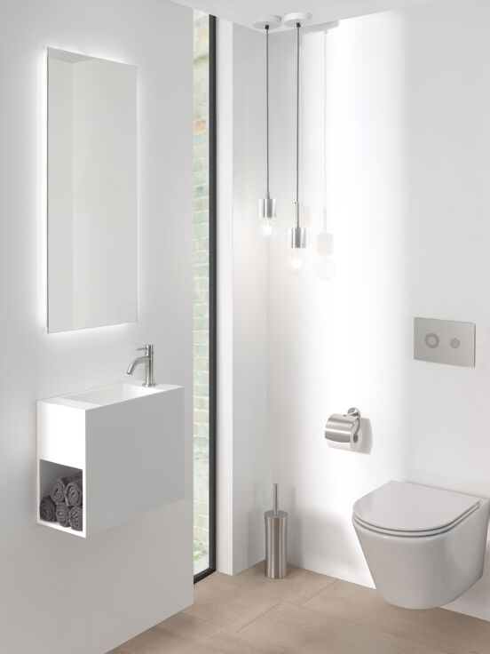 Balmani Style Handwaschbecken: Solid Surface, matt, 45 x 20 cm