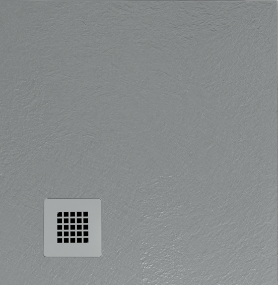 Balmani Vega douchebak 180 x 90 cm composietmarmer donkergrijs leisteenstructuur