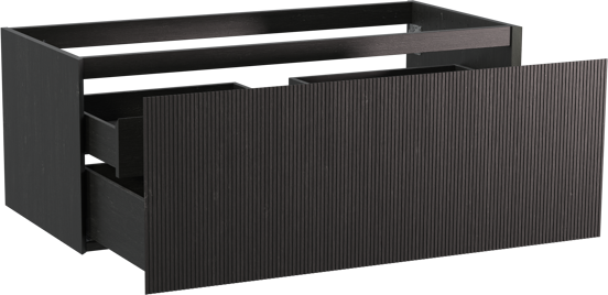 Balmani Fila meuble sous-vasque suspendu 120 x 55 cm placage chêne noir 2 tiroirs