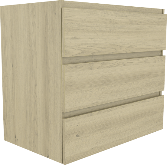 Balmani Lucida meuble sous-vasque a poser 90 x 55 cm chêne vieilli 3 tiroirs