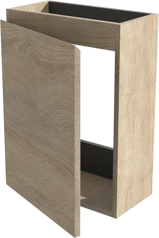 Linie Lado hängende Toilettenschrank 40 x 21 cm Eiche weiß