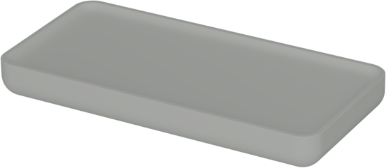 Balmani Tray étagère murale Solid Surface gris pierre mat 25 x 12 cm