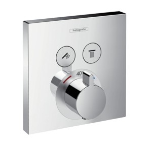 Hansgrohe Showerselect S Square thermostat de douche encastré 2 fonctions chrome brillant