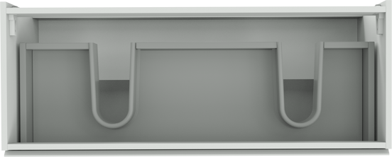 Storke Delta zwevende wastafelonderkast 120 x 48 cm mat wit 2 lades 2 sifonuitsparingen