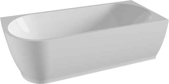 Linie Paulo baignoire d'angle droite duo 180 x 80 cm acrylique blanc brillant