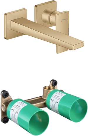 Hansgrohe Metropol inbouw wastafelkraan brushed bronze incl. inbouwelement