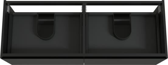 Balmani Idra meuble sous-vasque suspendu 150 x 55 cm noir mat 4 tiroirs