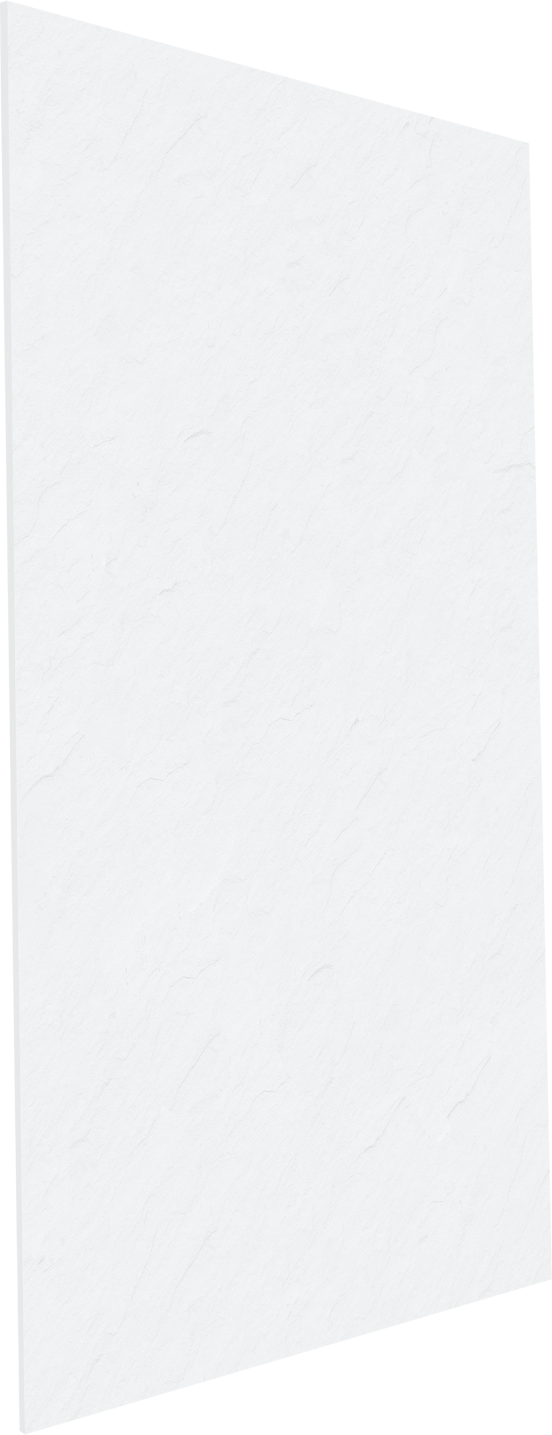 Balmani Zeno douchewandpaneel 140 x 260 cm composietmarmer mat wit leisteenstructuur