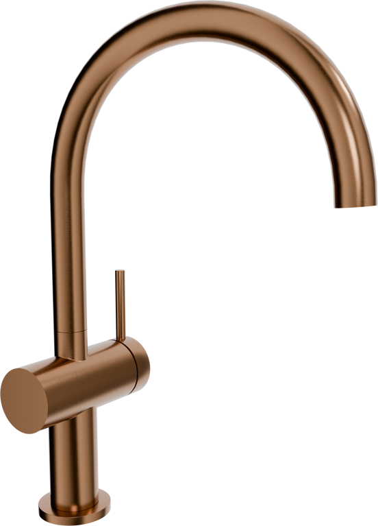 Blaufoss Round 360 EcoStart robinet de lavabo réhaussé Brushed Rosegold