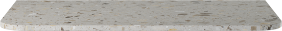 Balmani Moon enkel of dubbel wastafelblad terrazzo greige 100 x 55 cm