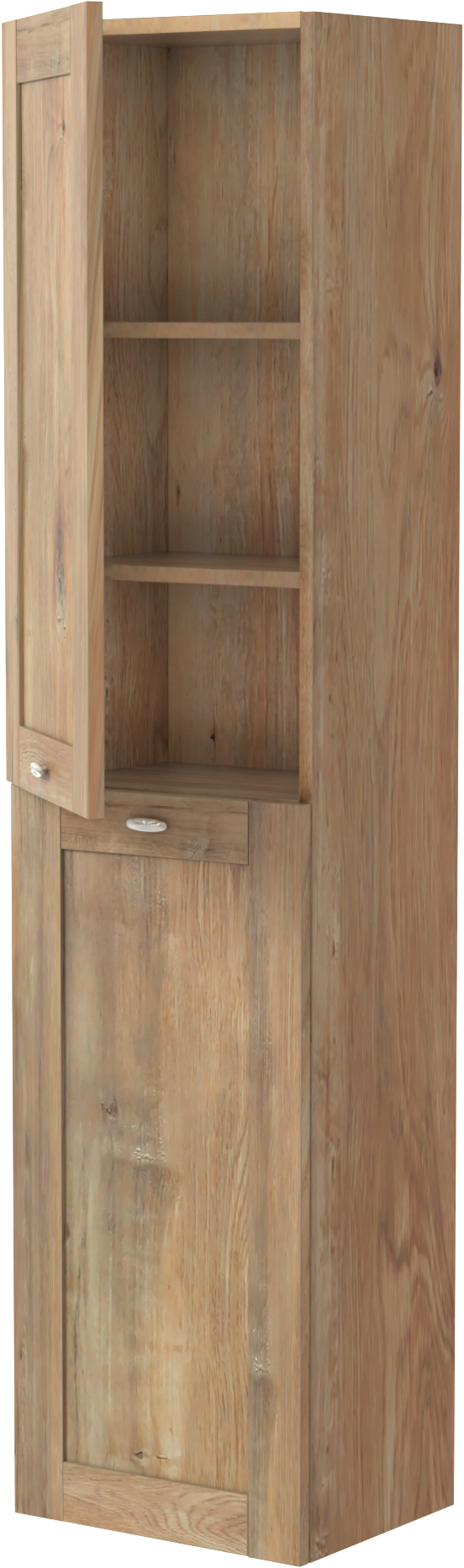 Linie Classo Badhochschrank: Hängend, Eiche Natur, 40 x 30 x 170 cm