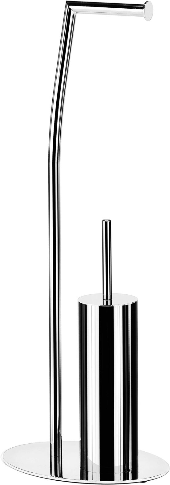 Blaufoss Elipso porte-papier toilette et porte-brosse de toilette en 1 chrome