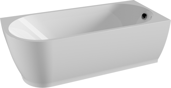 Linie Paulo 1-Personen-Eckbadewanne: rechts, 170 x 75 cm, Acryl, Weiß glänzend