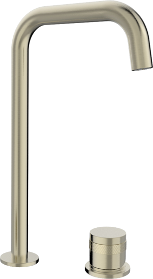 Blaufoss Pavilion Flat verhoogde wastafelkraan Brushed Champagne Gold