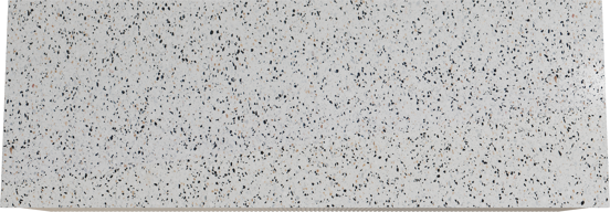 Storke Ribs zwevend badkamermeubel 150 x 52 cm ruwe eik met Tavola enkel of dubbel tablet in mat wit/zwart terrazzo, Verticale symmetrische rechte ribbel