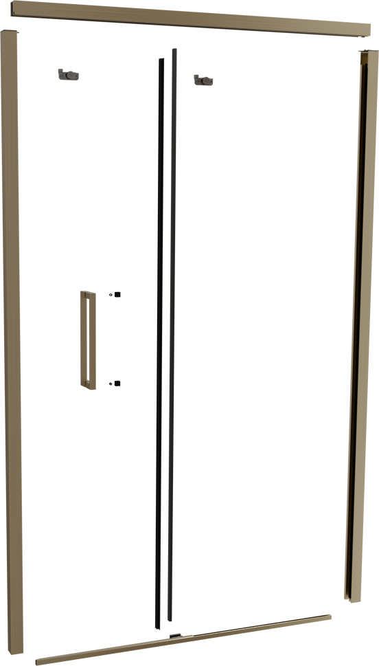 Balmani Senses Design 120 cm ensemble de profils pour porte coulissante niche brushed champagne gold