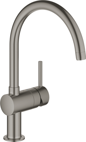 Grohe Minta C-uitloop keukenkraan Brushed Hard Graphite 32917AL0