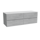 Storke Edge badkamermeubel met Tavola wastafelblad voor waskom(men)