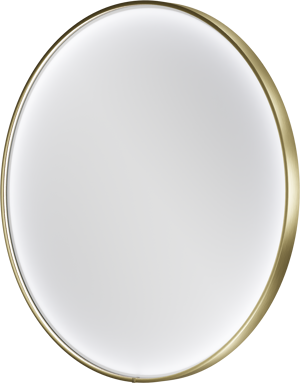 Balmani Secret rond badkamerspiegel Brushed Champagne Gold Ø 80 cm met spiegelverlichting en anti-damp