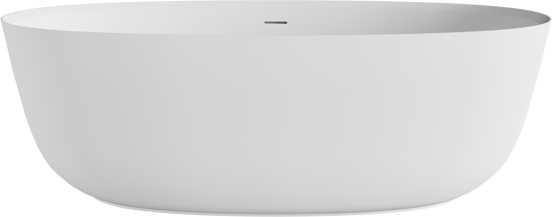 Balmani Largo ovaal vrijstaand bad 170 x 80 cm Solid Surface mat wit